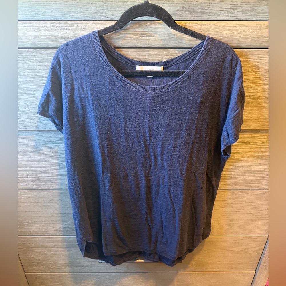 LOFT Classic Navy Blue Sweater Size XL